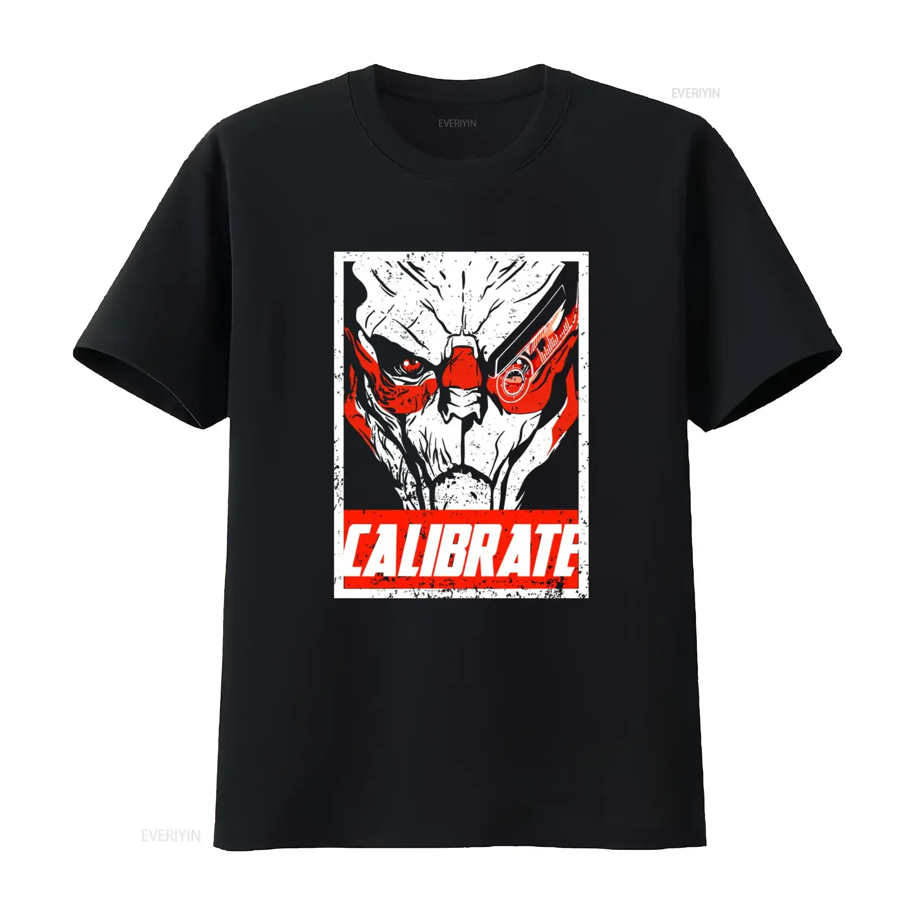 Garrus Vakarian T Shirt Mass Effect Video Game Retro Print  vintage Washed streetwear graphic Versatile Slightly Stretched