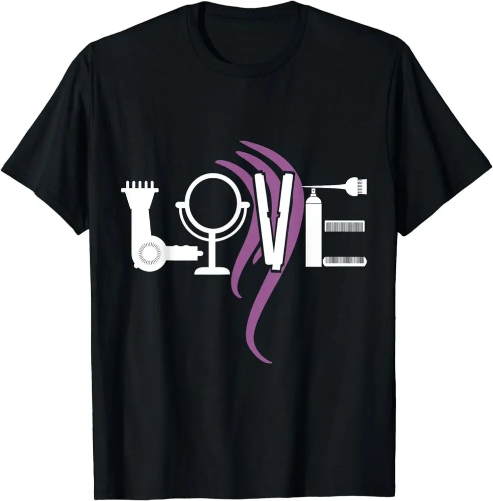 Hairdresser Love Funny Cute Hair Stylist Gift T-Shirt sAnime Pattern Clothing Y2K Summer