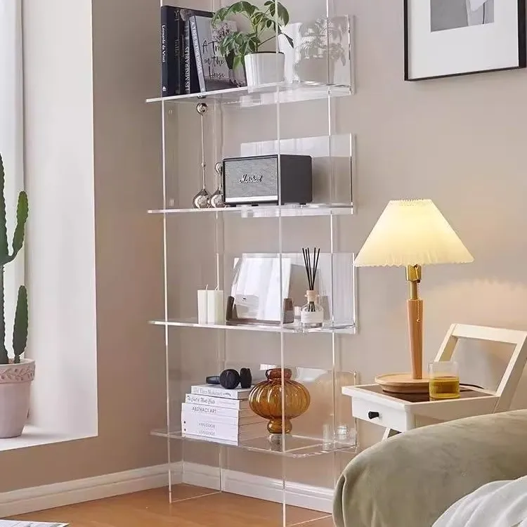 

Acrylic display bookshelf Floor shelf Living room multi-layer storage rack Household figure cup display rack Storage