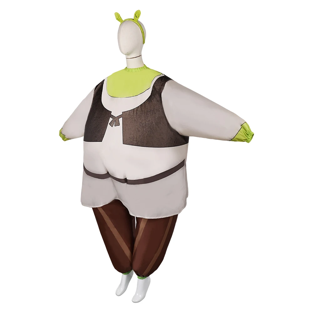 Inflation Pump Shrek Cosplay Inflatable Clothing Costume Monster Fiona Hair Band Party Outfits for Adult Halloween Carnival Suit view 3