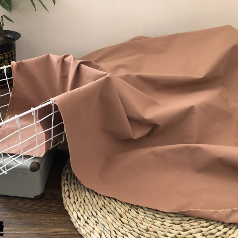 Solid Colored Pure Polyester Fabric Coat Windbreaker Spring Autumn Clothing Wholesale Cloth for Sewing Per Meter Diy Material