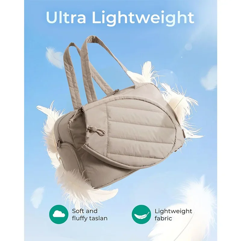 حقيبة مضارب تنس الريشة للرجال والنساء - مساحة تخزين كبيرة مثالية للسفر في الهواء الطلق والتدريب الرياضي والتنقل وحقيبة يد الكتف