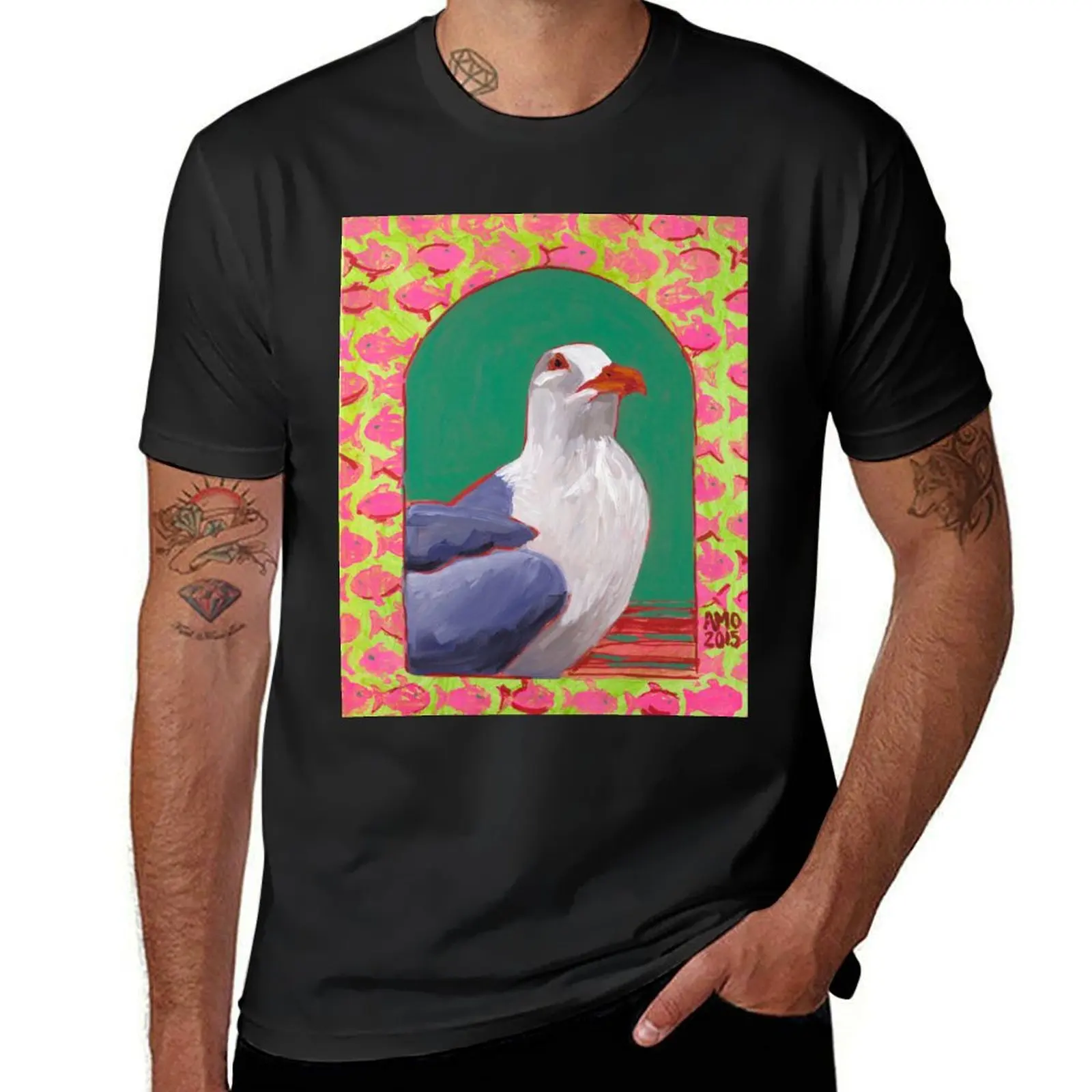 Seagull Fish Wish T-Shirt cute tops graphics customizeds oversized t shirt men