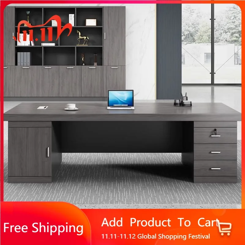 

Home Gaming Computer Table Drawer Wide Modern Wooden Office Computer Desks Gaming European Mesas De Ordenador Salon Furniture