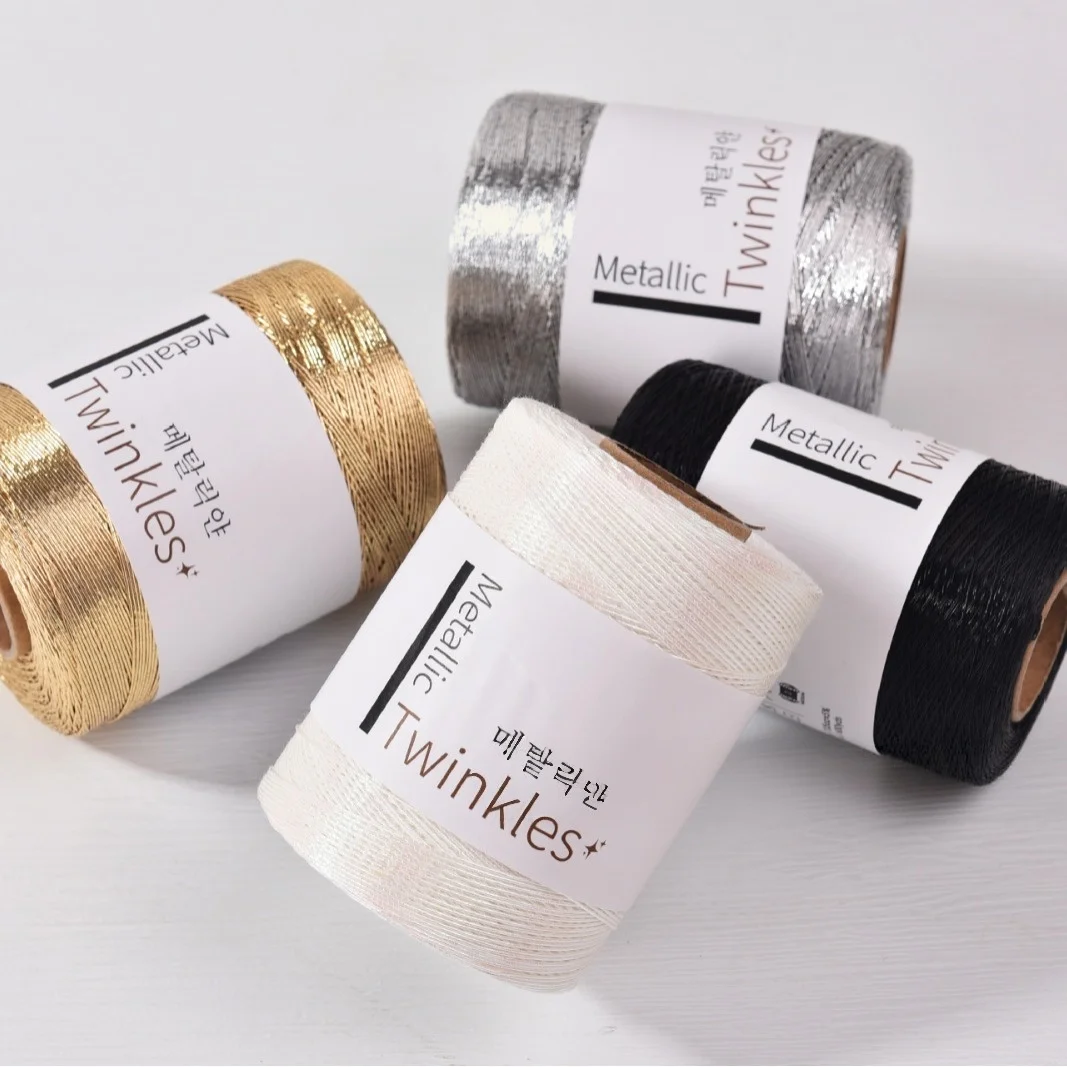 1mm Metallic Twinkles Shiny Crochet Yarn Thread DIY Handmade Knitting Bag Bracelet Jewelry Making Decorative Thread