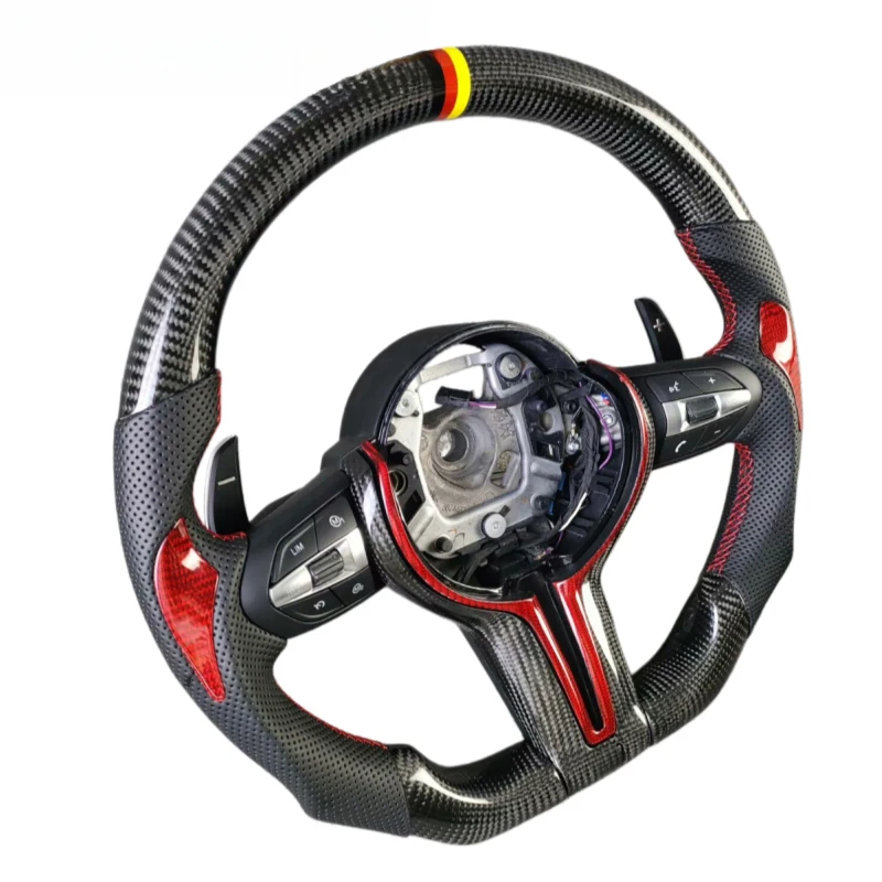 

Carbon Fiber Sport Steering Wheel Custom Flat Bottom Design