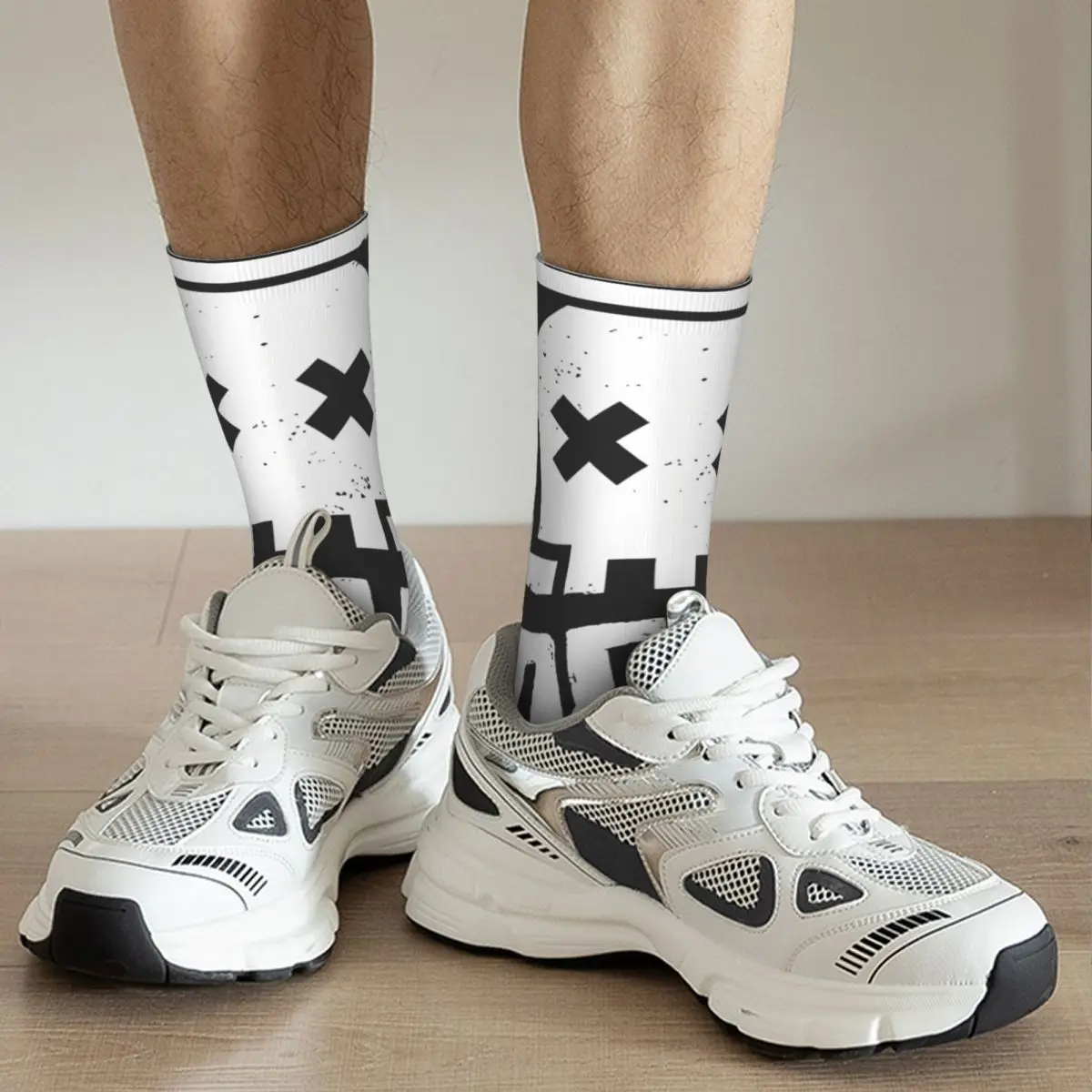 Calcetines de compresión para hombre y mujer, calcetín Unisex con estampado de patrón Harajuku, Apex Legends, novedad