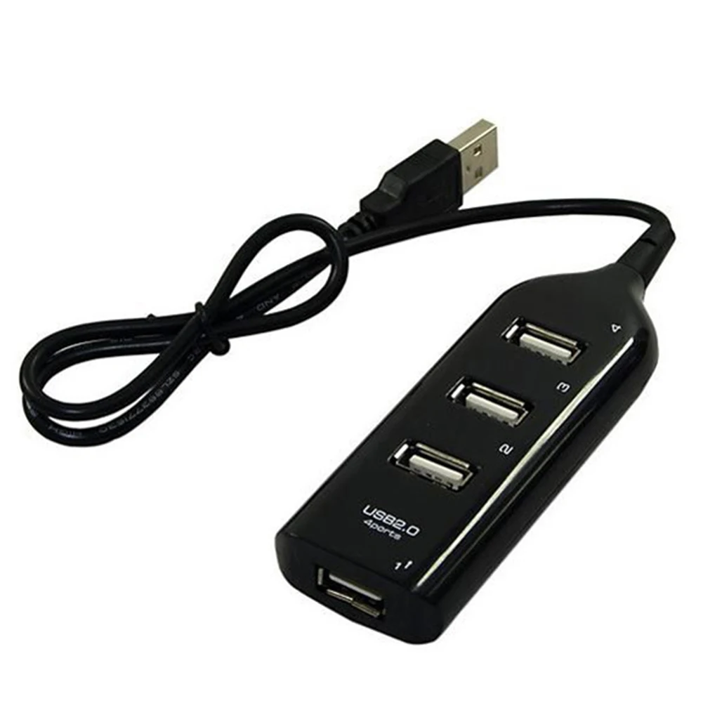 4 Port USB 2.0 Hub USB Spliter with 1.6ft Cable for Laptop Desktop Computer PC