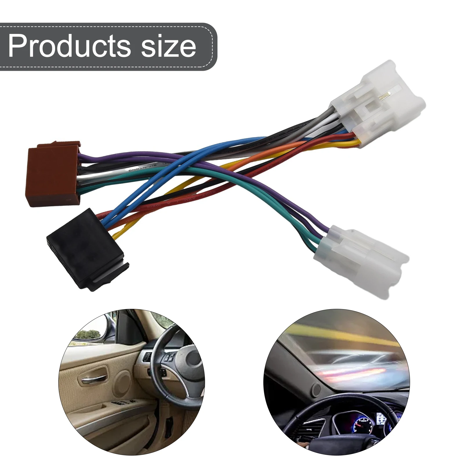 

Car ISO Radio Stereo Wiring Harness Cable Adapter Connector Plug Fit For Toyota High-Quality Materials Quick Installation