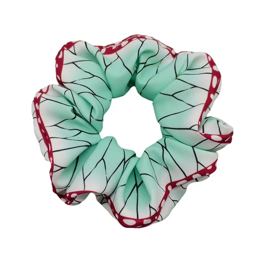 2025Anime  Kochou Shinobu Cosplay Large Intestine Hair Ring New Head Rope French ins Style Girls Accessories Holiday Gifts