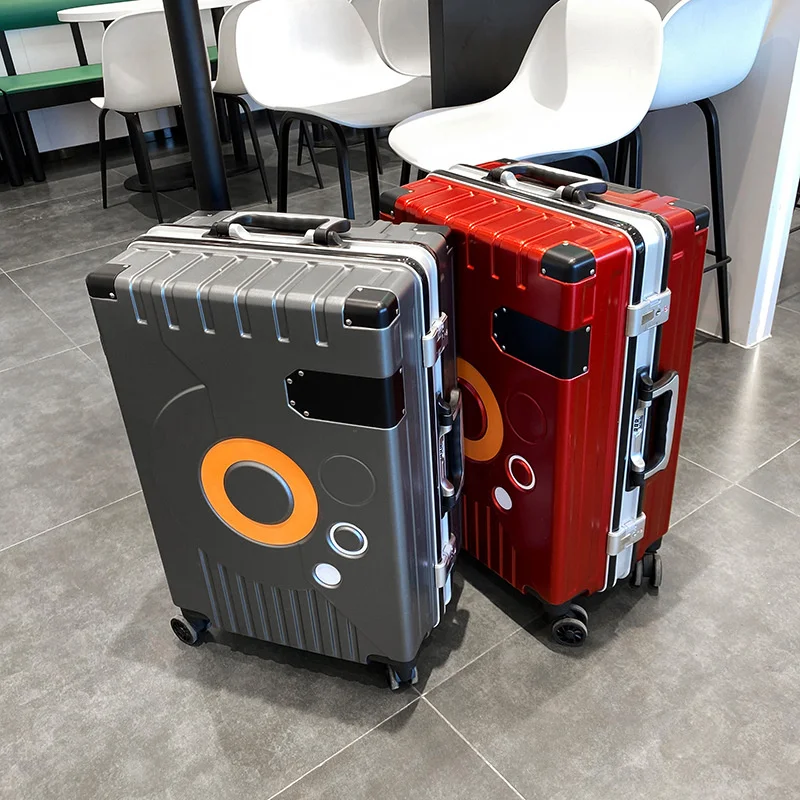 2024 Reis Spinner Bagage 20/22/24/26 Inch Aluminium Frame Rollende Koffer Vrouw Mode Trolley Case Business Boarding Box