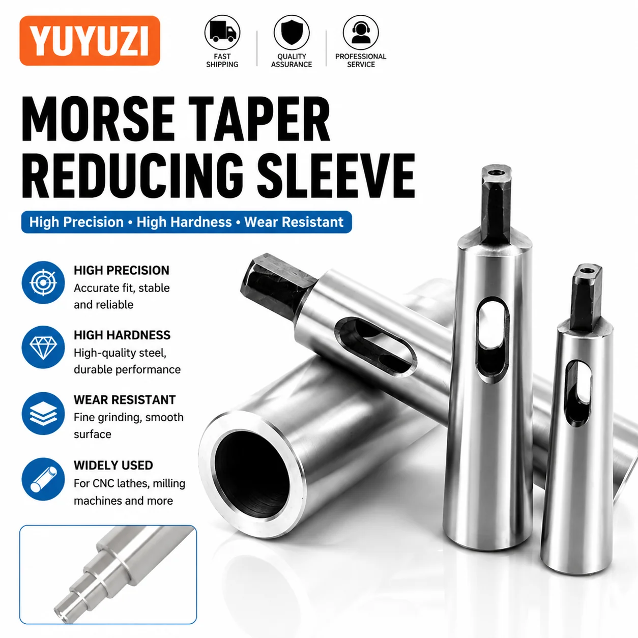 Taper Reducer Drill Socket MT1 MT2 MT3 MT4 MT5 Morse Taper Adapter Sleeve Drill Reducer Spindle Arbor for CNC Lathe Machine Tool
