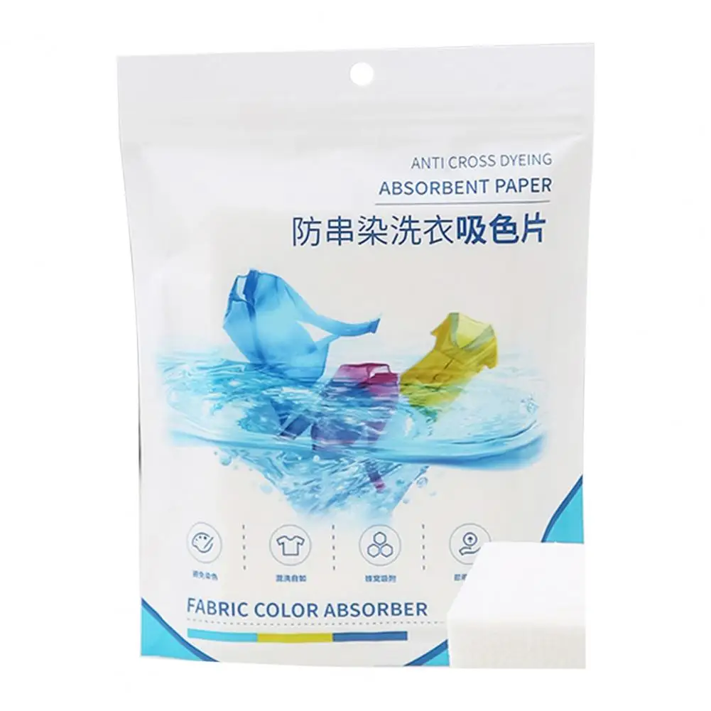 50 Pcs Laundry Sheet Concentrated Fragrance Free Maintains Original Colors Non-woven Fabric Laundry Dye Trapping Sheet For Home