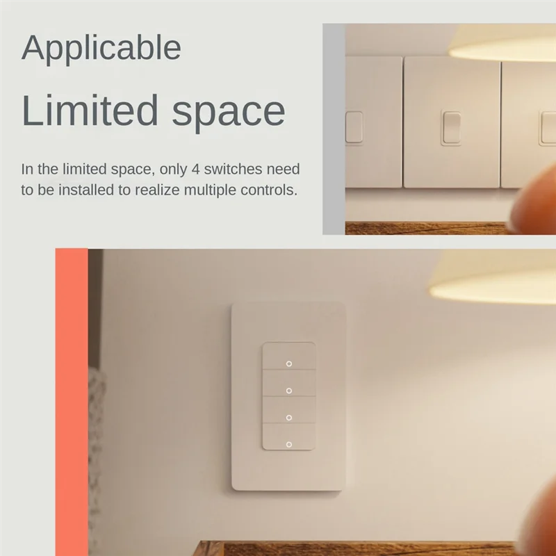 ABNL Tuya Zigbee Push Button Switches Physical Smart US Light Wall Switch Gang Timer Voice Control US Plug