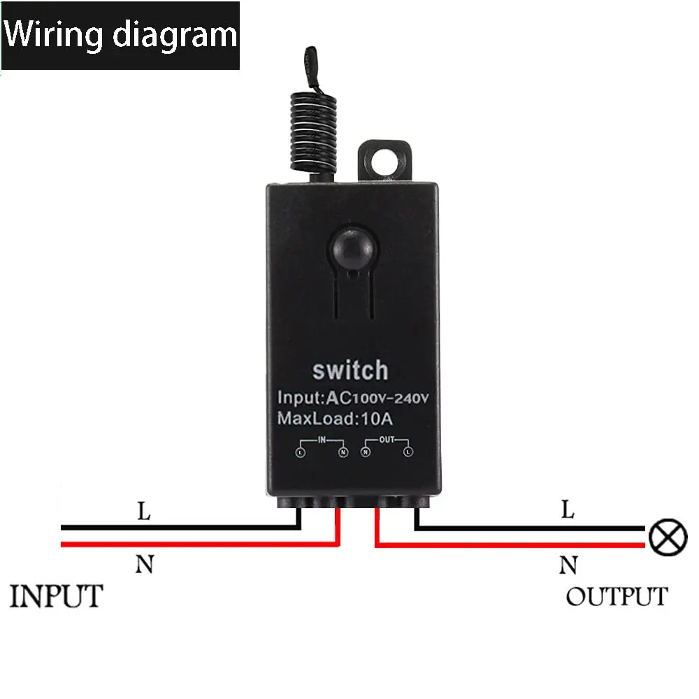 433Mhz Remote Control Wireless Switch AC 110V 220V 1CH RF 10A Relay Receiver and 2CH Transmitter For Car,Motor,Lamps,LED Lights,