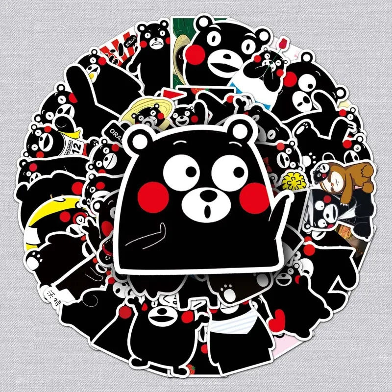 50PCS Cartoon Kawaii Kumamon Graffiti Waterproof Sticker Creative Cute Luggage Laptop Mobile Phone Girly Heart Sticker Wholesale