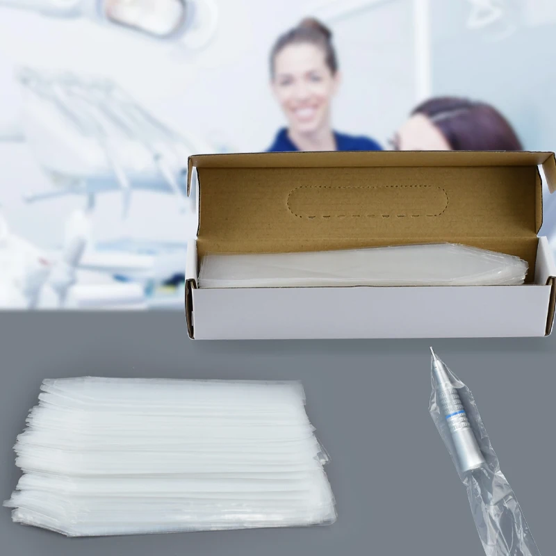 

500Pcs Disposable Dental Poly Plastic Oral Camera Sleeves Led Curing Light Protective Film Protective Cover