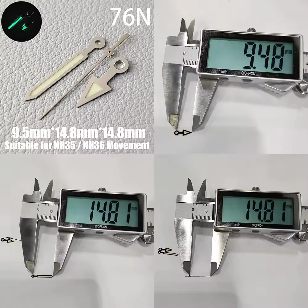 Lancette dell'orologio Lancette NH35 Lancette NH36 Lancette luminose verdi Lancette dei secondi Accessori per orologi adatti al movimento NH35/NH36