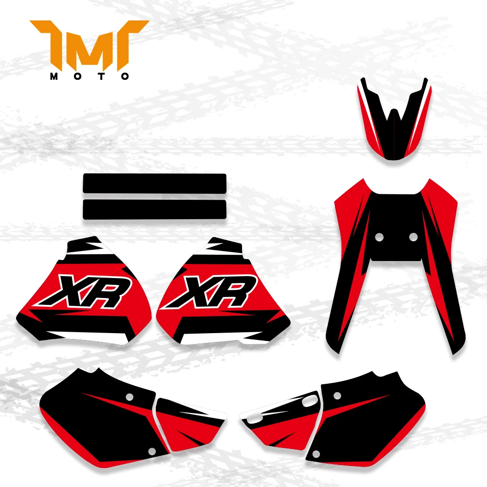 Kit de calcomanías Stiker TMT Sepeda Motor Belakang Grafis Untuk Honda XR250 XR400 1996 1997 1998 1999 1997 - 2004 XR 250 400