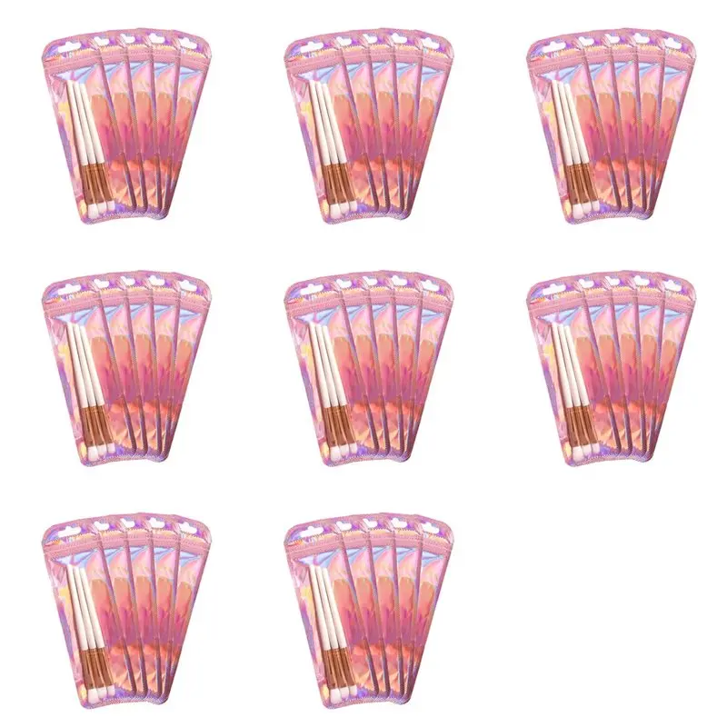 

Premium-800Pc Resealable Holographic Pen Smell Proof Pouch Zipper Closure Beadable Packaging Bags For Pen Sealable Storage Bag