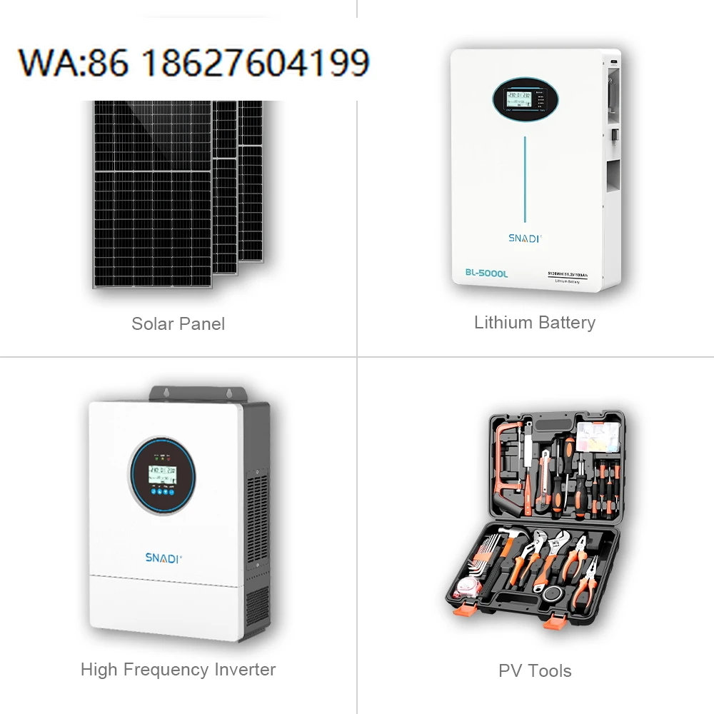 5KW 20KW Off Grid Solar System, MPPT LiFePO4 Battery Full Set Kit Household Emergency Power Storage