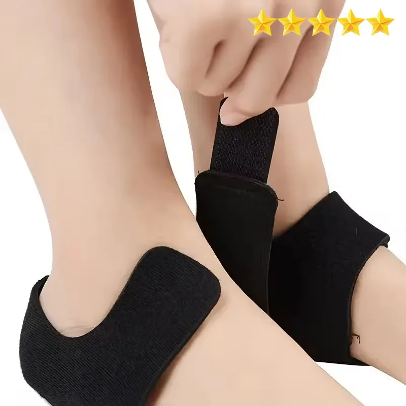 【Hot sales】Heel Socks Silicone Super Soft Heel Pad for Men and Women Heel Pain Protection Heel Pad Velcro Heel Cover