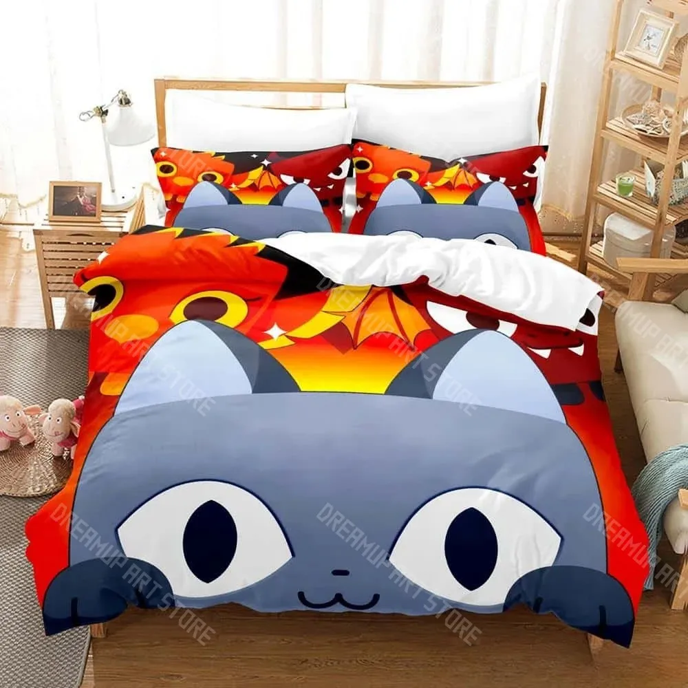 3D Printed Pet Simulator X Game Bedding Set for Boys Girls Duvet Cover Pillowcase Twin Queen King Full Single Double Sizes