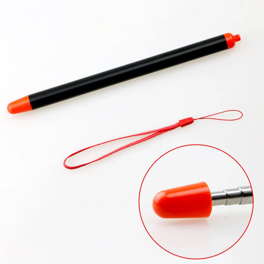 

School Wand Stainless Steel Red Tip Flexible Teaching Wand 1.2 Meters Lightweight Portable Skid Proof Handle Smooth Screen