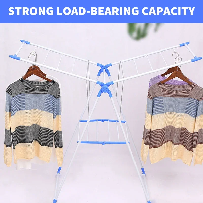 Freestanding Clothes Drying Rack Indoor Outdoor Household Collapsible Rack