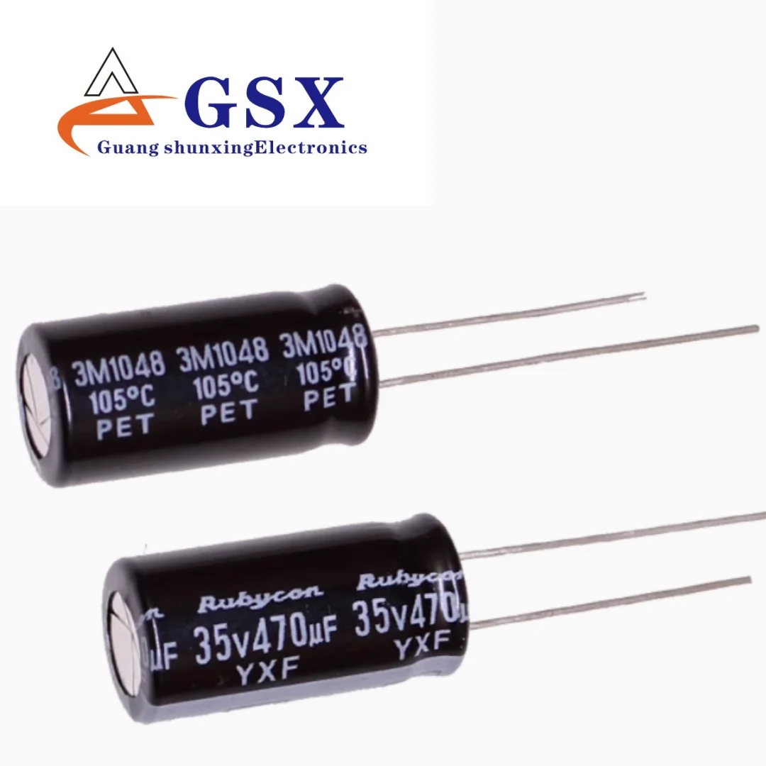 

Brand new original genuine imported aluminum electrolytic capacitor 35v470uf 10 * 20 ruby YXF high-frequency long life