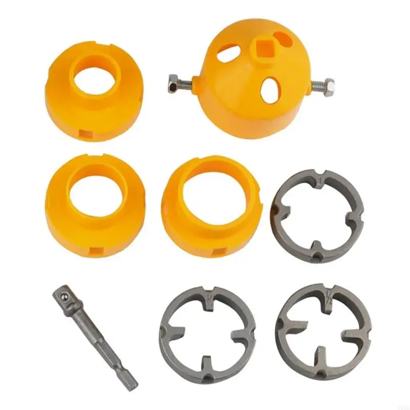 C63E 8PCS PVC Thread Maker Tool Drill Electric Drill to Pipe Threading Longters