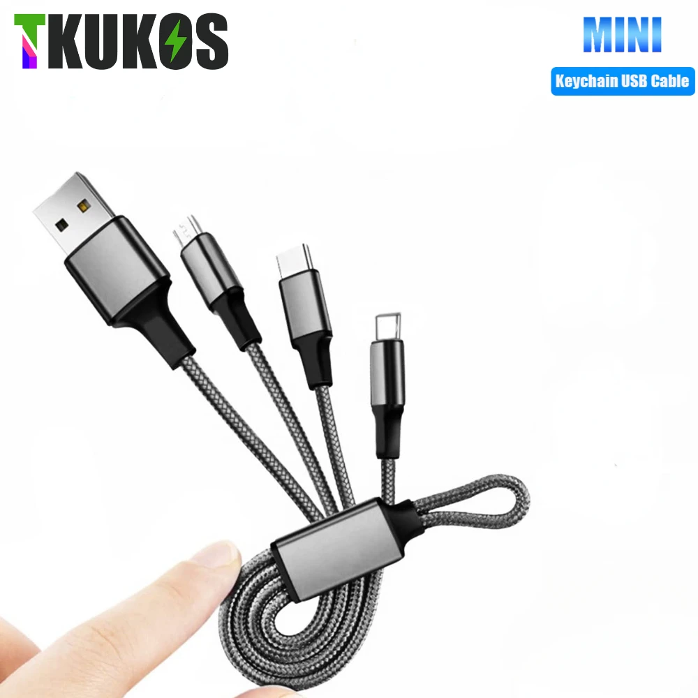 3 in1 Fast Charging Cable Type C Micro Charger Multiple Usb Charging Cord Mobile Phone Multi Usb Port Wire For Xiaomi iPhone