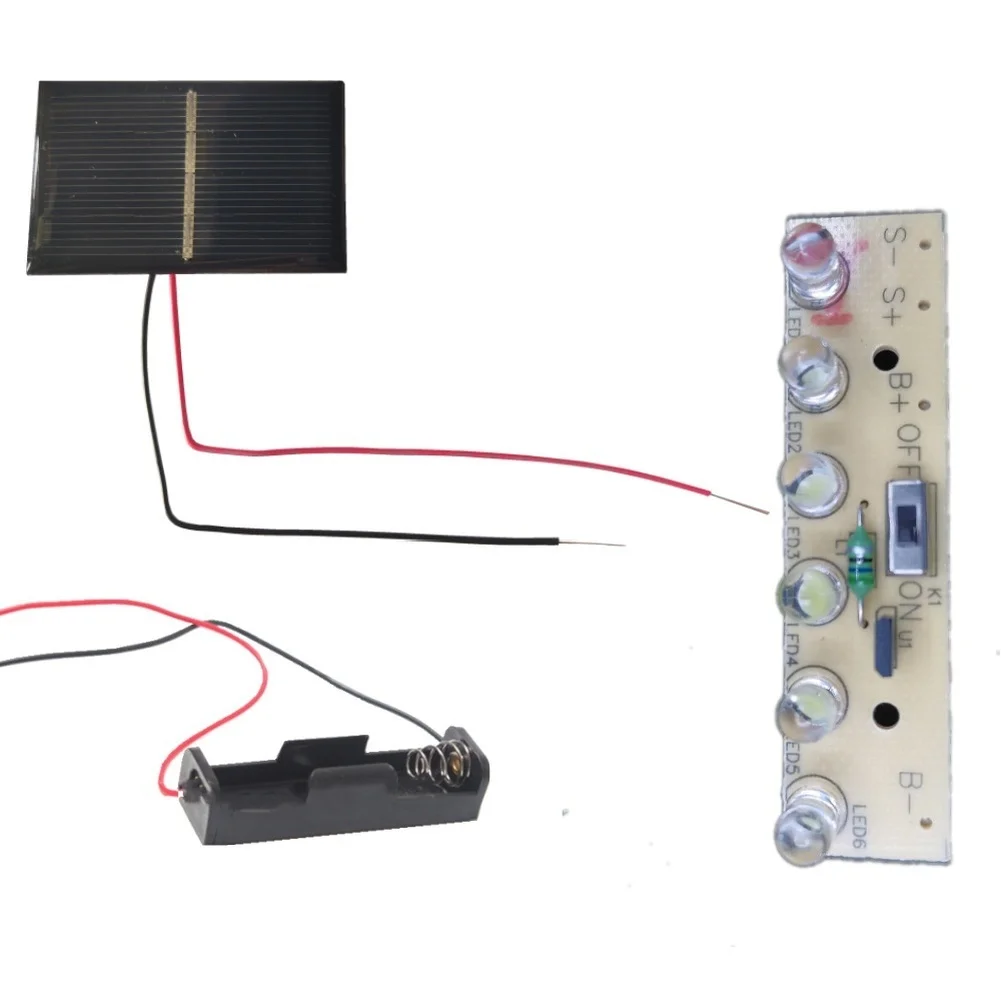 6LED 1.2V Solar Light Control Board PCBA DIY Kit For Fence Sign Gate Garden Outdoor For Lighting Automatic Dusk To Dawn