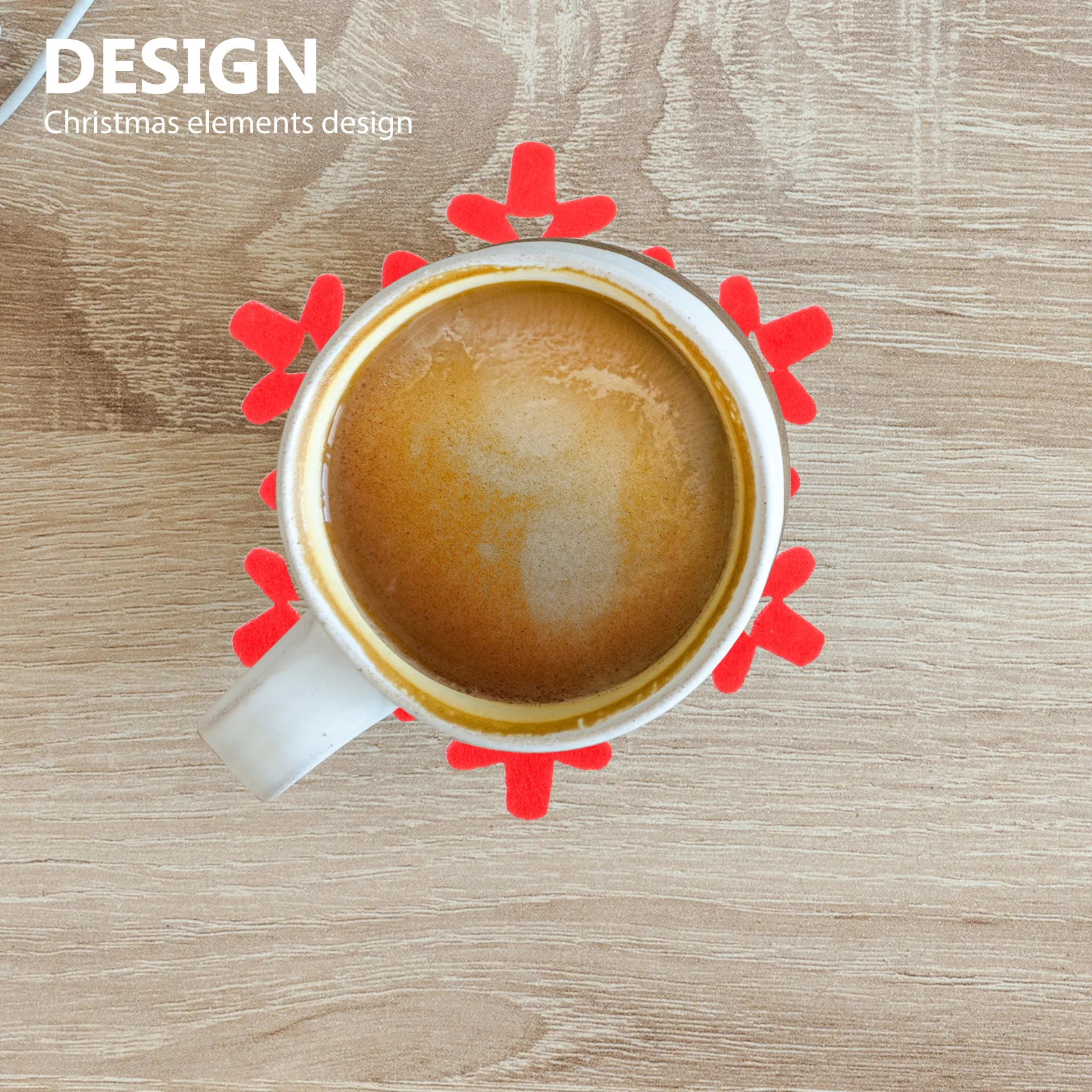 

Cup Insulation Pad Mat Heat Resitant Christmas Mats Place Felt Coasters for Table Cute