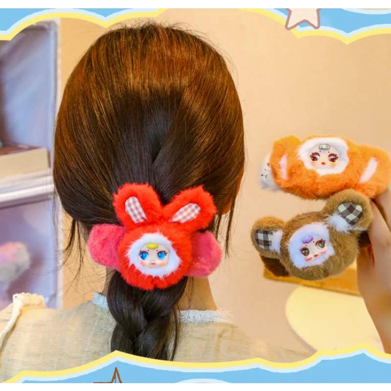 Шпилька для волос с молочными конфетами, плюшевая глухая коробка, мм, молочные конфеты, милая детская заколка для волос, плюшевая глухая коробка, милая кукла, слепая коробка, подарок