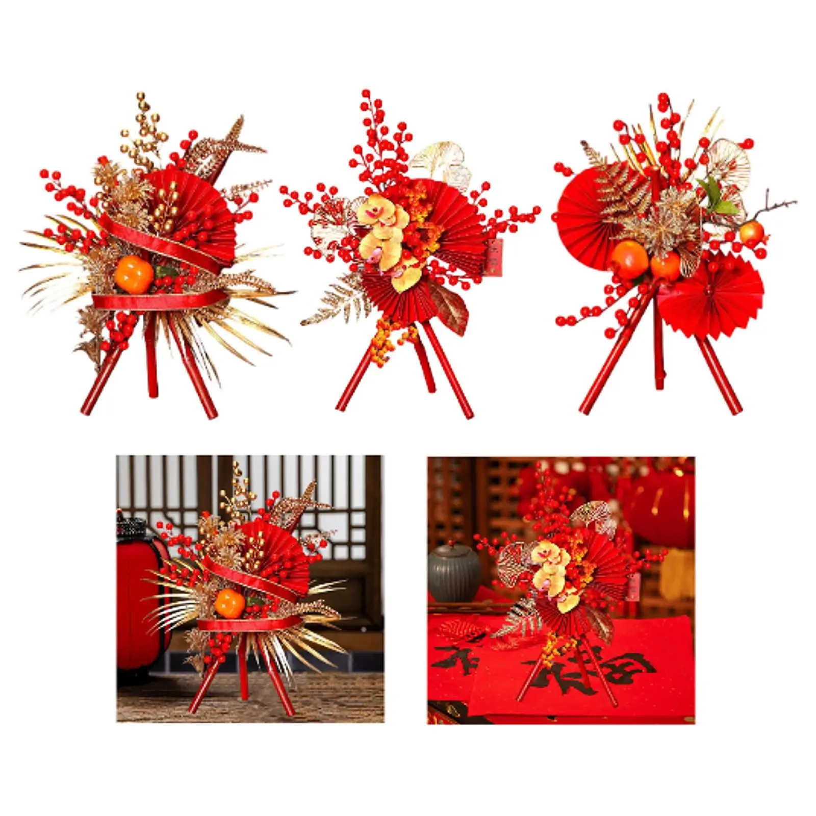 

Весенний фестиваль 925, украшение для рабочего стола, искусственные красные ягоды ручной работы, подарок на новоселье для домашнего офиса, универсальный декор