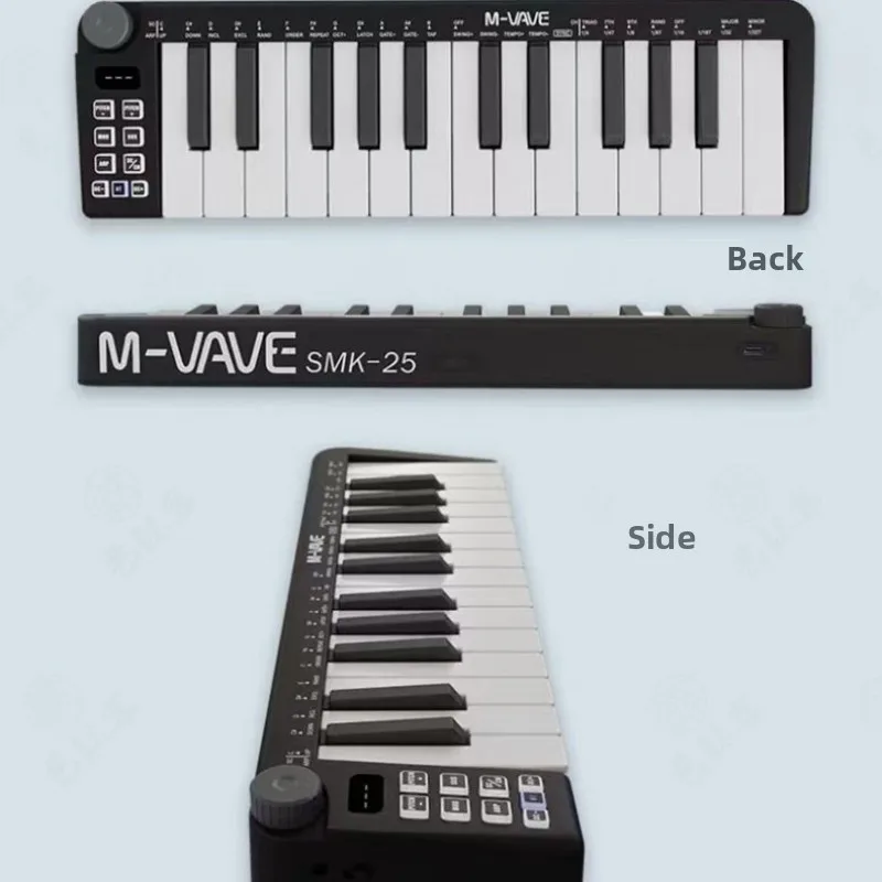 M-VAVE-Mini Teclado MIDI Recarregable 25 Teclas Teclado De Controle MIDI Mini Controlador USB Portátil