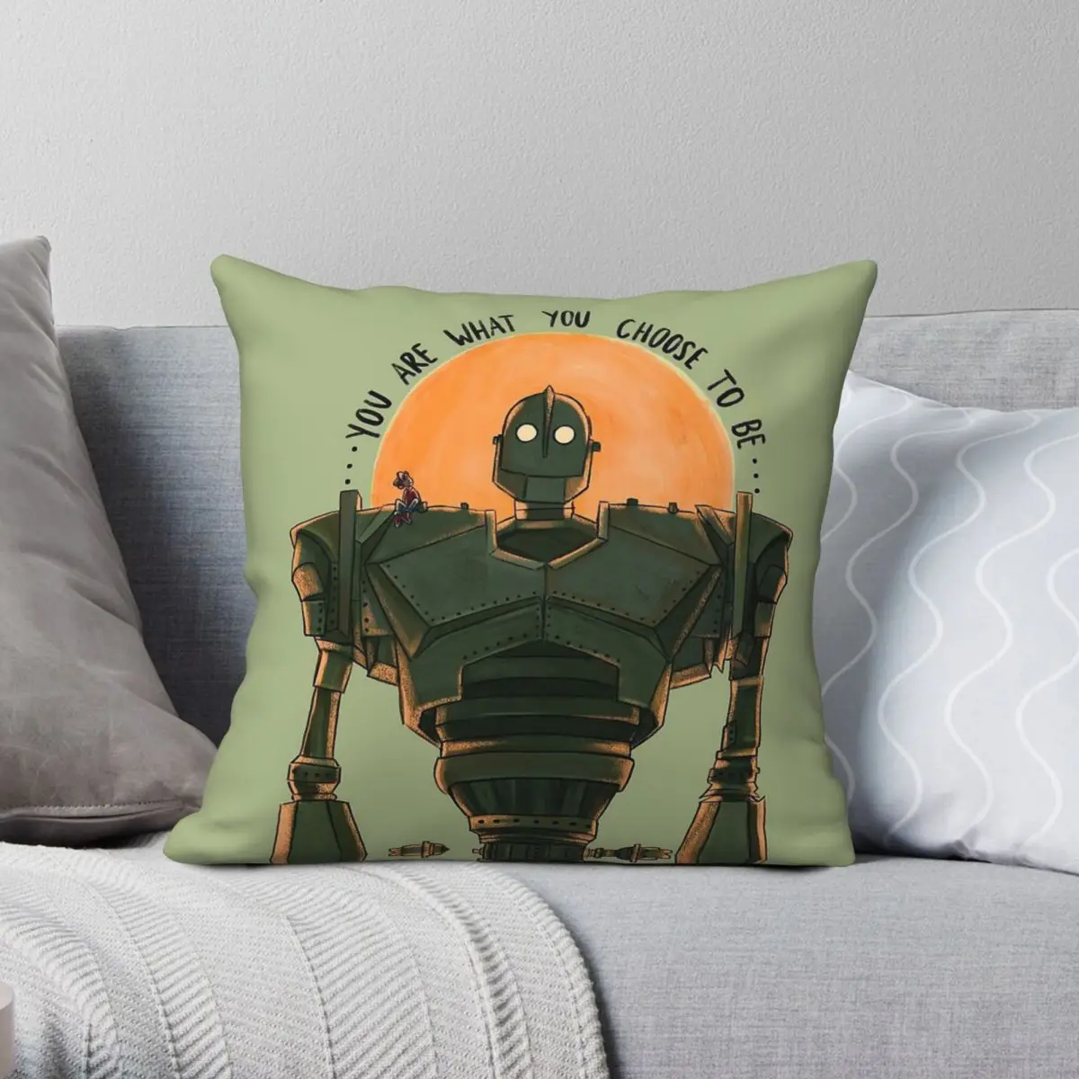 Iron Giant You Are What You Choose To Be Pillowcase Polyester Linen Velvet Pattern Zip Decor Throw Pillow Sofa Seater Cover 18