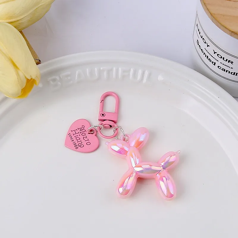 Phone Strap Creative Ins Cartoon Balloon Dog Alloy Love Keychain Pendant Dij Jewelry Accessories Bag Earphone Cover Hanging view 4