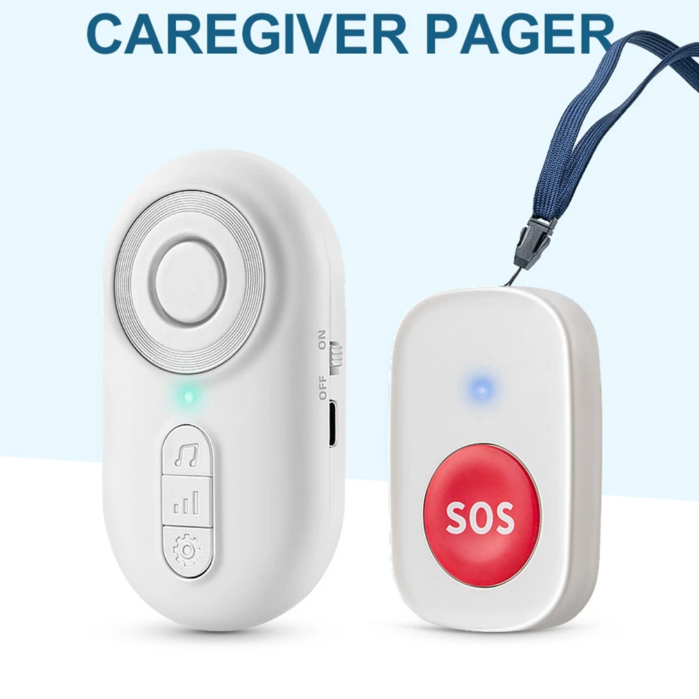 Caregiver Pager Wireless Nurse Call Buttons For Elderly Monitoring SOS Alert System Portable Alarm Call Bell A62X