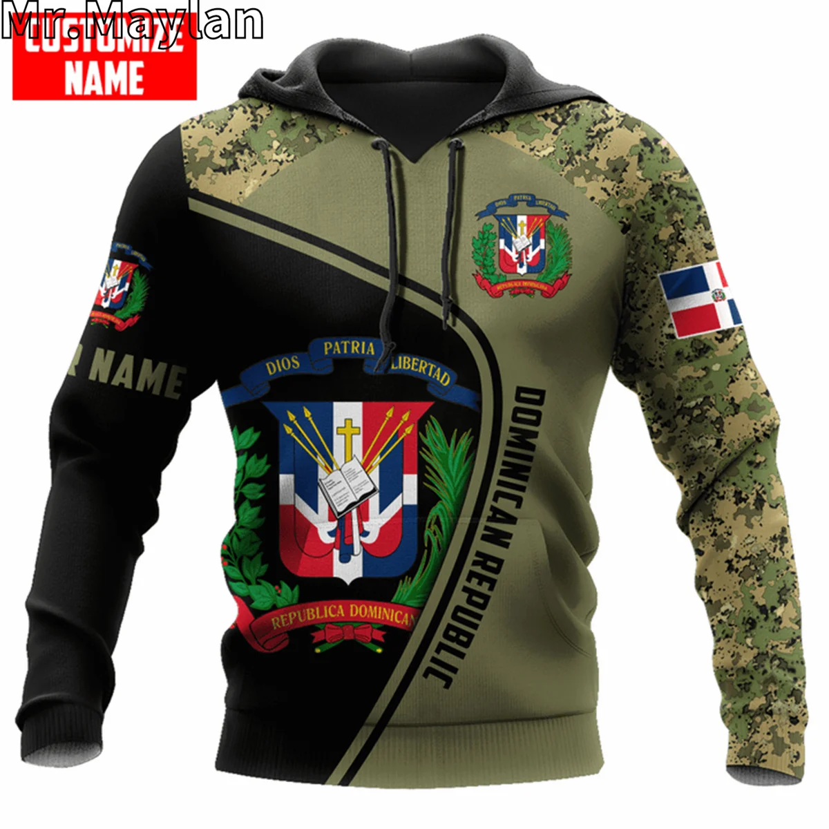 PERSONALIZED DOMINICAN REPUBLIC Flag 3D Jacket Men/women Hoodie Unisex Casual Streetwear Sweatshirts Pullover Sudadera Hombre-73