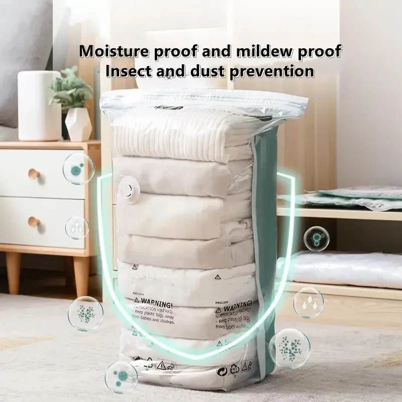 1pc No Need Pump Vacuum Bags Large Plastic Storage Bags for Storing Clothes Blankets Compression Empty Bag Travel Accessories