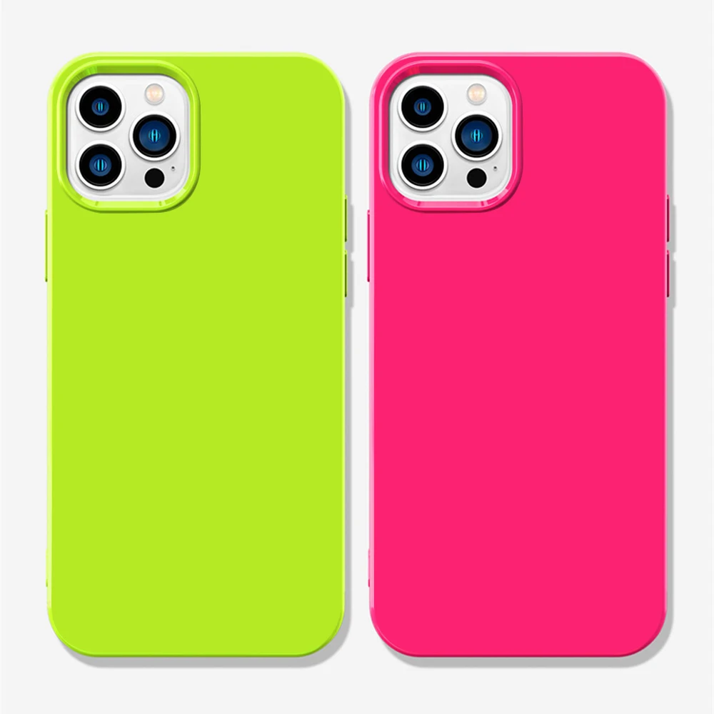 Candy Color Jelly Case For iPhone 14 Pro Max 11 12 13 Pro max X XR XS Max 8 Plus 7 14 Plus SE 2020 Shockproof Glossy Back Cover