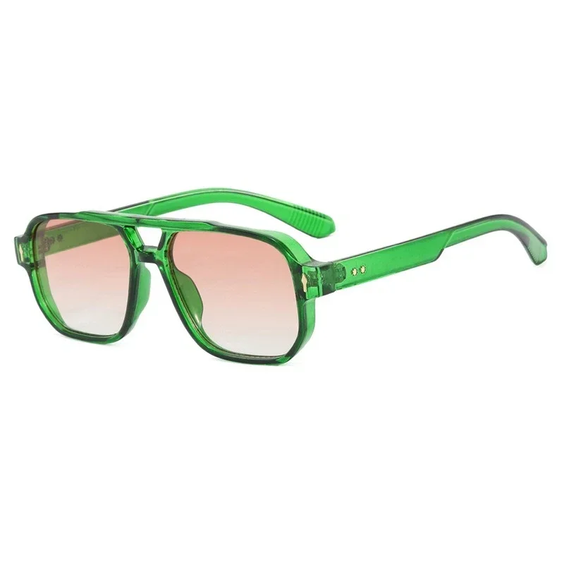 الرجعية المسامير مربع النظارات الشمسية النساء أزياء العلامة التجارية مصمم التدرج ظلال UV400 الرجال تتجه البخار فاسق نظارات شمسية للرجال