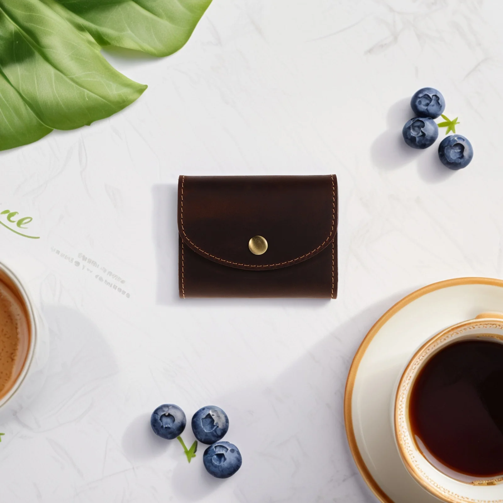 Men's Cowhide Accordion Card Holder with Multiple Slots Large Capacity Credit Card Case for Daily Use Travel Organizer