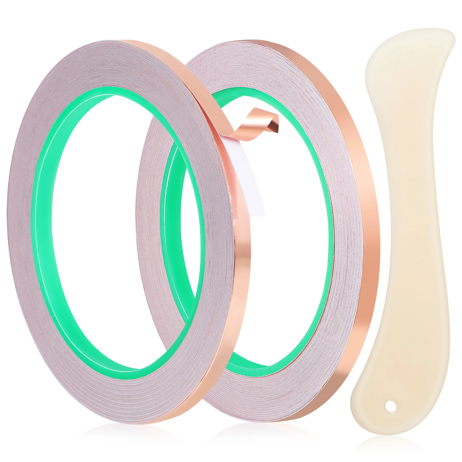 10M Copper Foil Tape Self-Adhesive Conductive Thin For Stained Glass Craft Diy Electronics Repair Shielding Decorative Roll