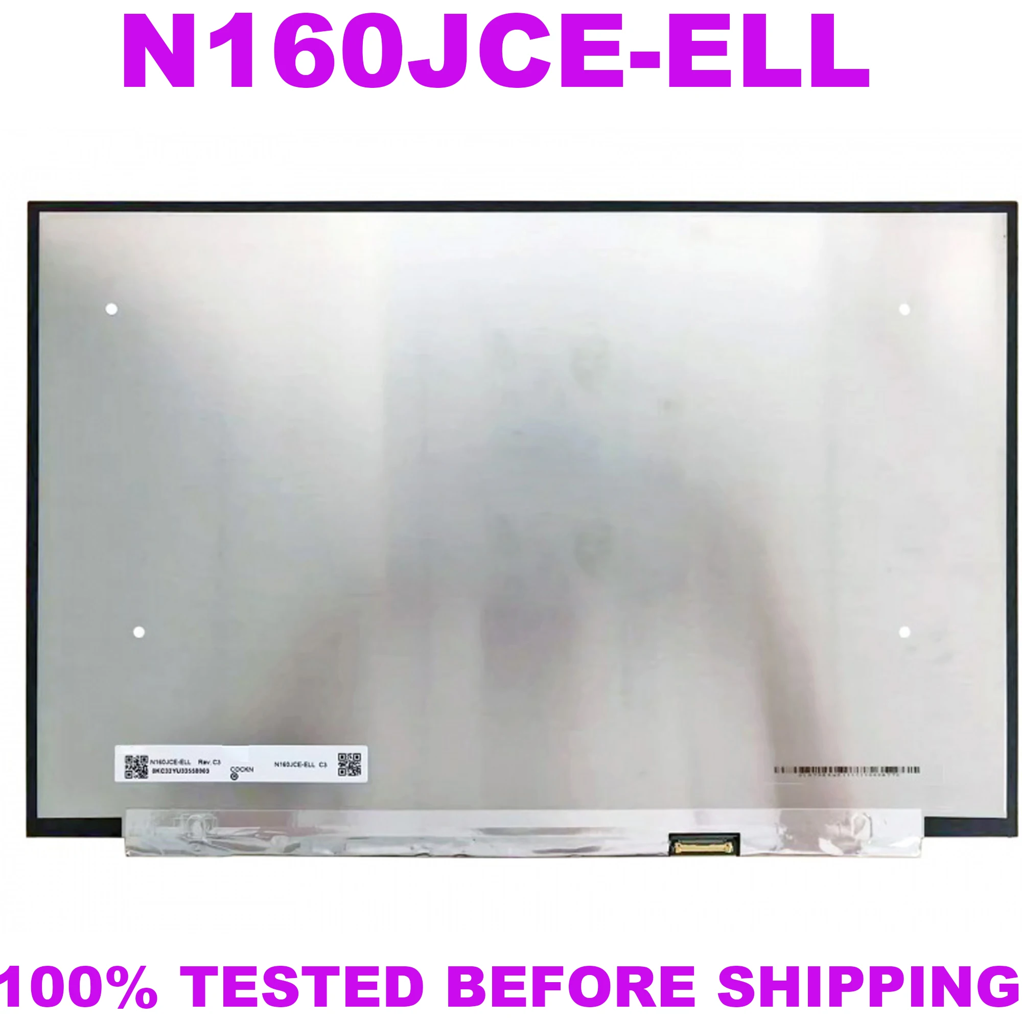 16 Inch 30 Pin Screen N160JCE ELL N160JCE-ELL B160UAN03.3 1920*1200 FHD 60HZ IPS 16:10 eDP Laptop Screen