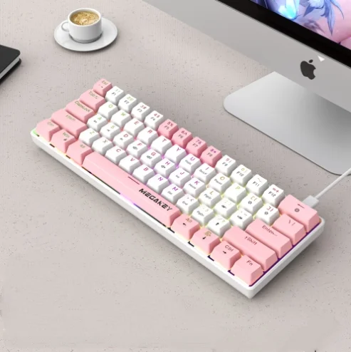 The Latest Authentic Colorful Mixed Light High Aesthetics Portable Compact Esports Keyboard From 2025 Will Be Shipped 48 Hours