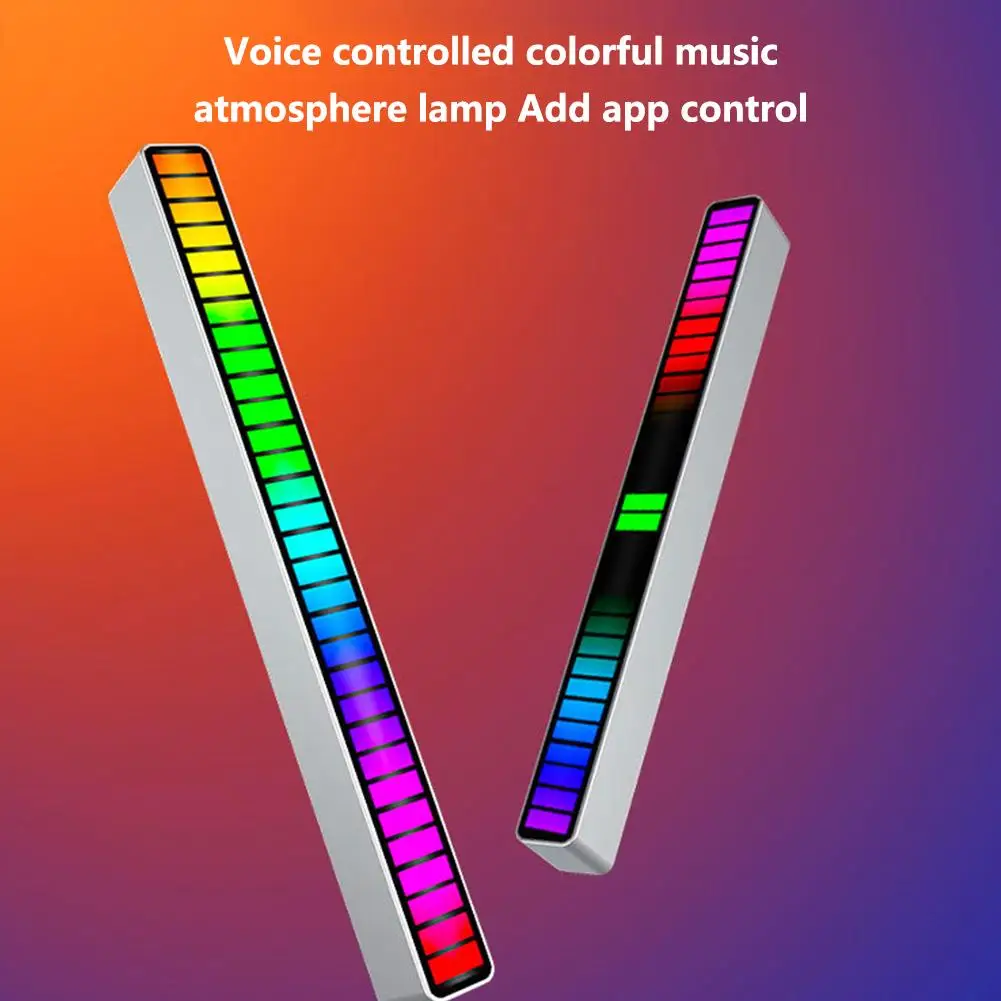 Led Rgb Music Sound Light Bar Bluetooth-compatible App Control Adjustable Brightness Music Rhythm Night Lights