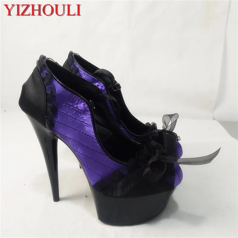 

Fashion cloth ultra-high with fish head pretty temperament women's shoes 15 cm high heels Shows the new dance shoes